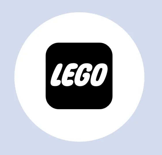 Štítok, nálepka do detskej izby, čierna na bielom podklade - Lego, Duplo