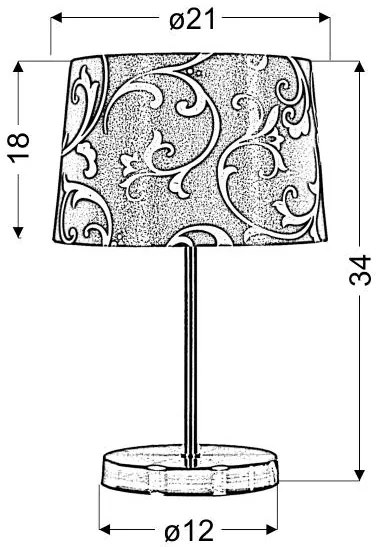 Candellux AROSA Stolná lampa 1X40W E14 Blue 41-55873