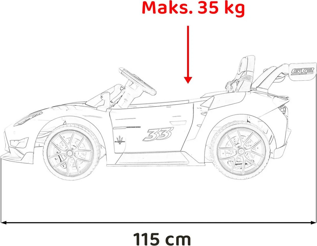 Ramiz Maserati MC20 GT2 Biele vozidlo