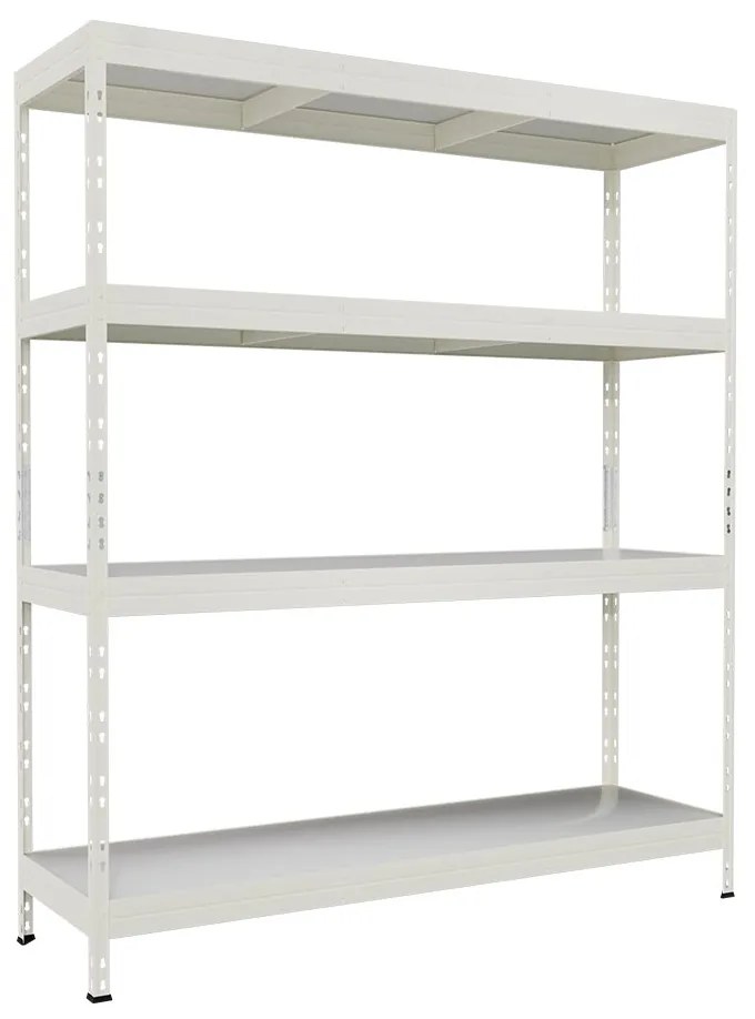 Kovový regál so zníženým obsahom CO2 RIVET GREEN, 180x150x60 cm