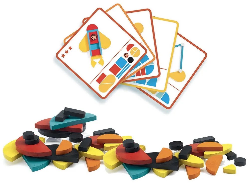 Geometrické tvary - skladačka - dopravné prostriedky