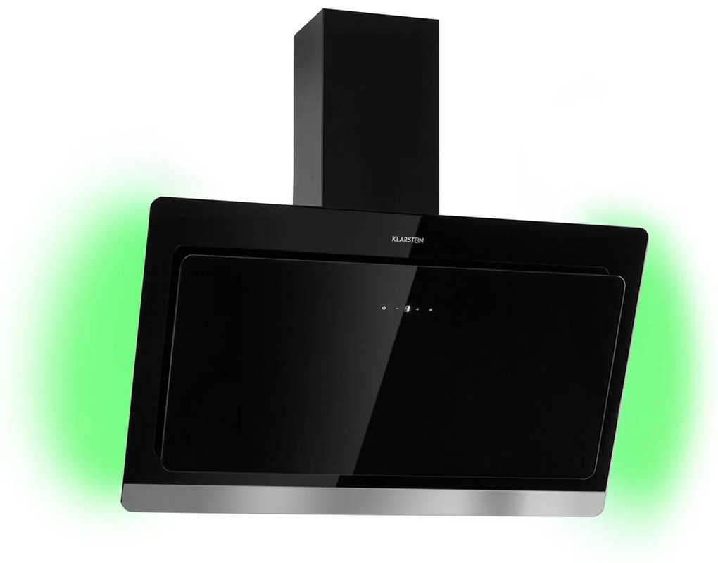 Klarstein Aurora Eco 90, digestor, 90 cm, nástenný, 585 m³/h, A+, dotykové ovládanie, čierny
