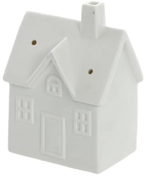 Retlux - LED Porcelánová dekorácia LED/3xLR44/teplá biela domček biela