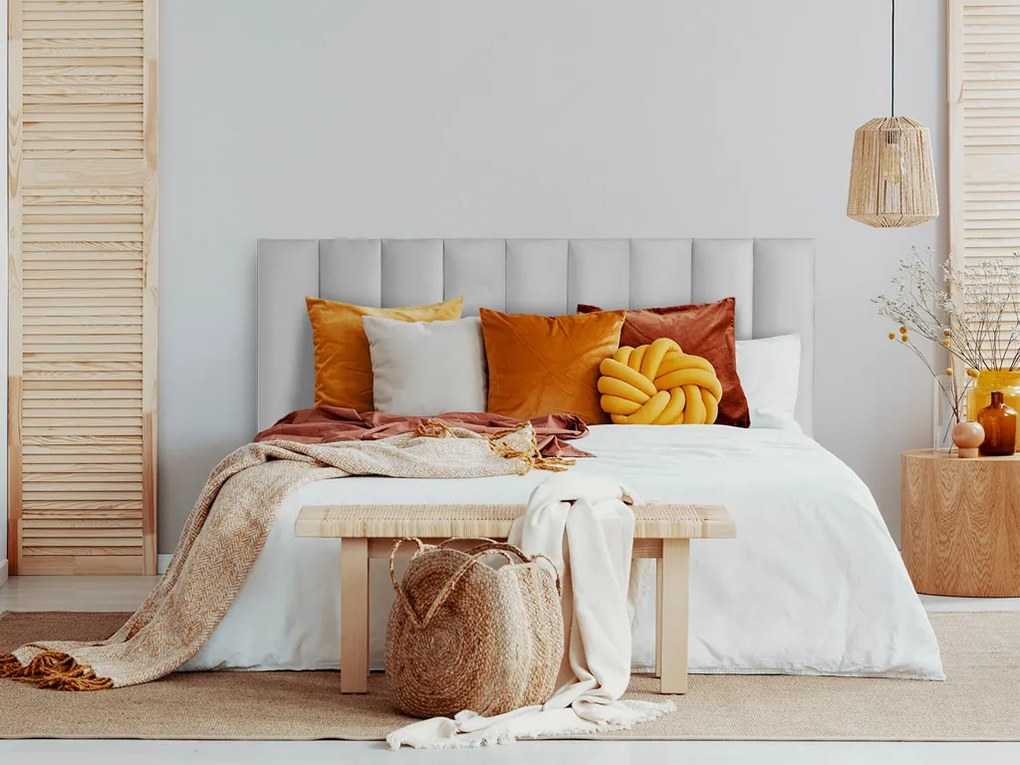 Čalúnený nástenný panel FRAME PAROS 15x60 cm Farba: Krémová