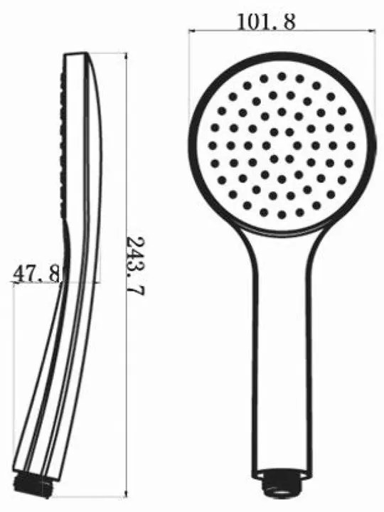 Matne čierna plastová sprchová hlavica ø 10 cm – Sapho