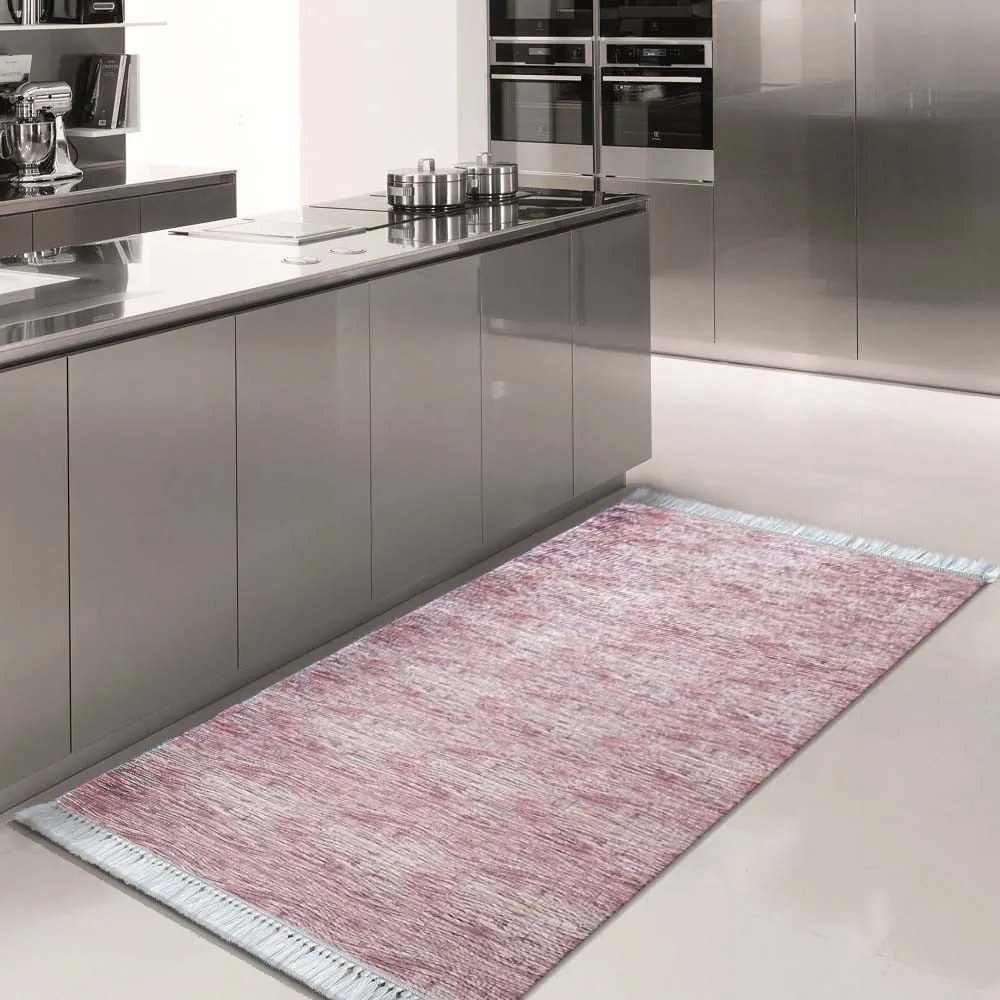 DY Ružový koberec s abstraktným vzorom Blanka 03 Rozmer: 80x300 cm