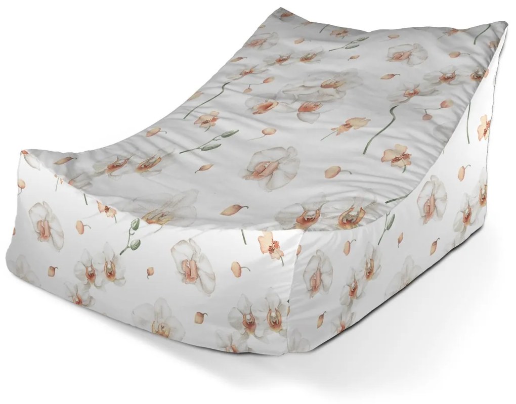 Sablio Sedací vak Lounge Biela orchidea - 120 x 100 x 80 cm