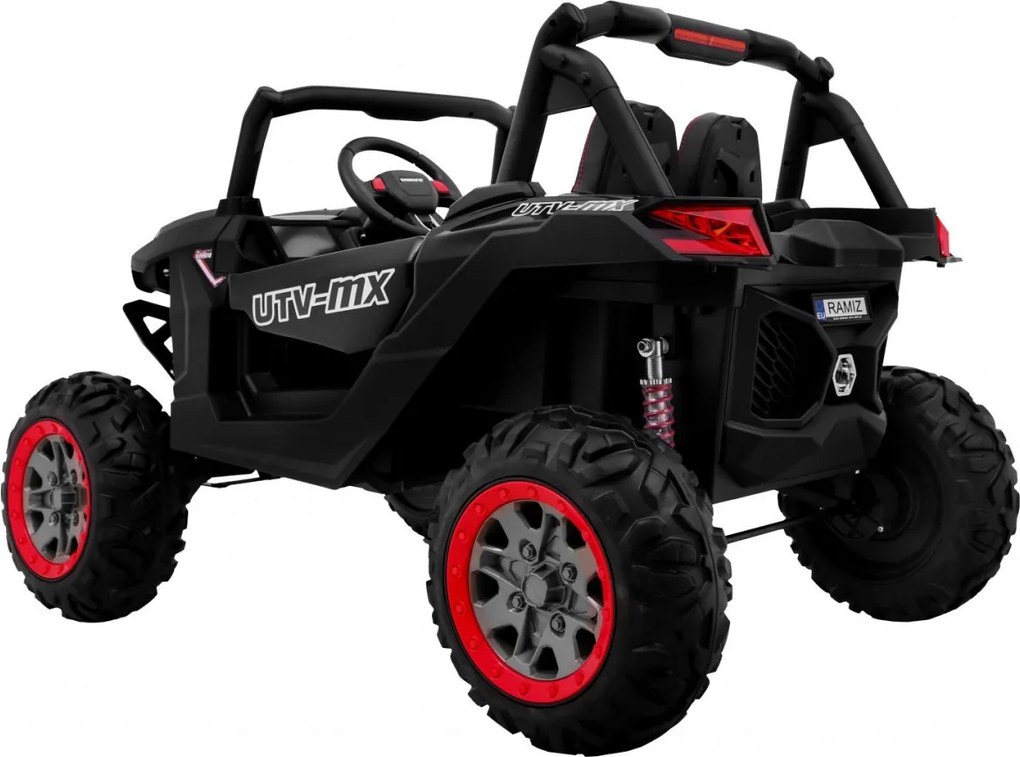 Ramiz Detský kočík SuperStar Čierna + MP4 + pohon 4x4 + diaľkové ovládanie + batožinový priestor + LED dióda + zámok dverí