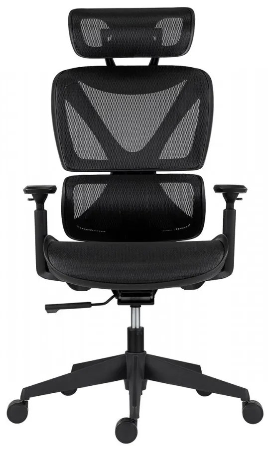 Kancelárska ergonomická stolička ESTER — sieť, čierna, nosnosť 130 kg