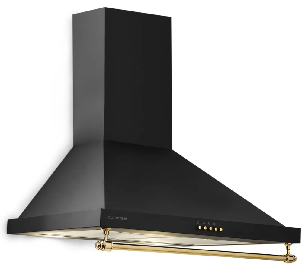 Klarstein Montblanc 60, digestor, 60 cm, nástenný, 610 m³/h, LED, lišta, čierny