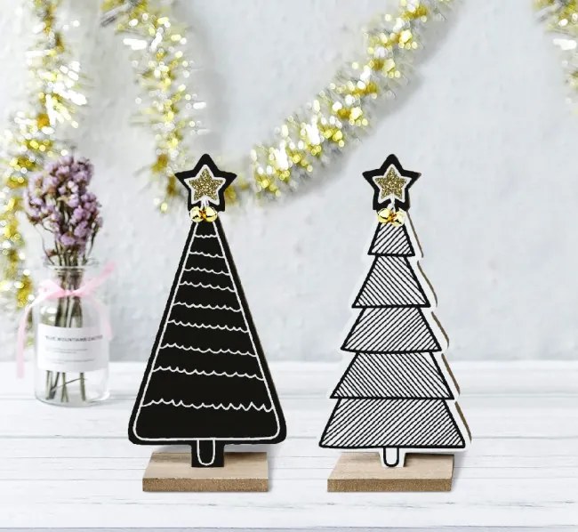 Vianočná dekorácia stromček KL-21X14 biely