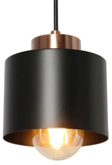 Luster na lanku OLENA 1xE27/60W/230V čierna