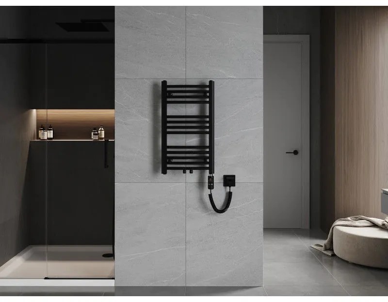 Mexen Ares, elektrické vykurovacie teleso 700 x 400 mm, 300 W, čierna, W102-0700-400-2300-70