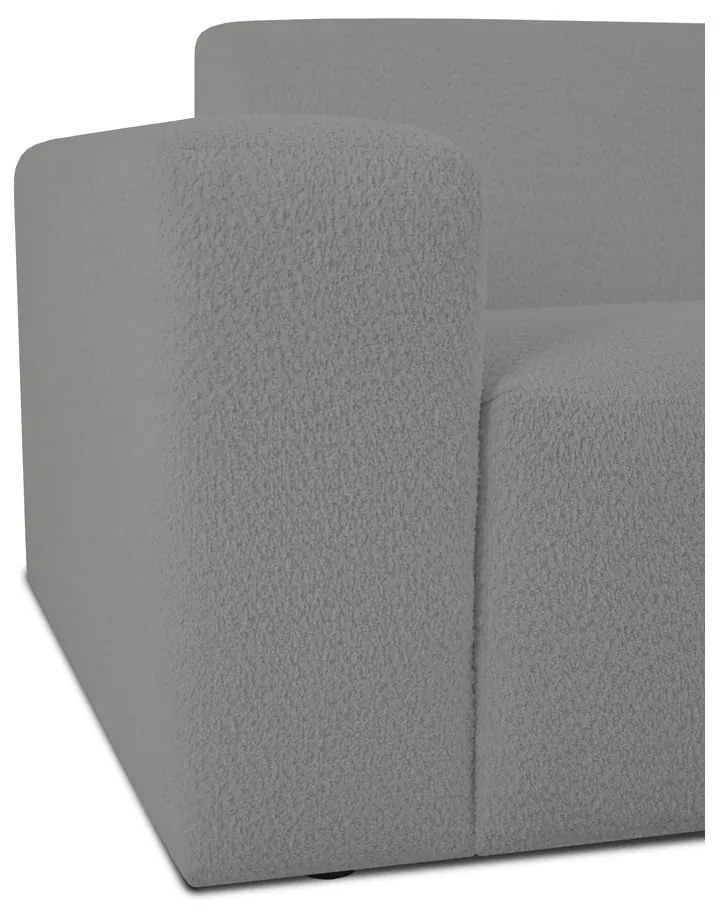 Sivá rohová pohovka z textílie buklé (pravý roh) Roxy – Scandic