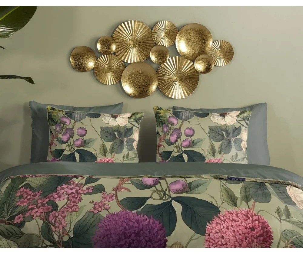 Kaki obliečky na jednolôžko/predĺžené z bavlneného saténu 140x220 cm Onaz – Descanso