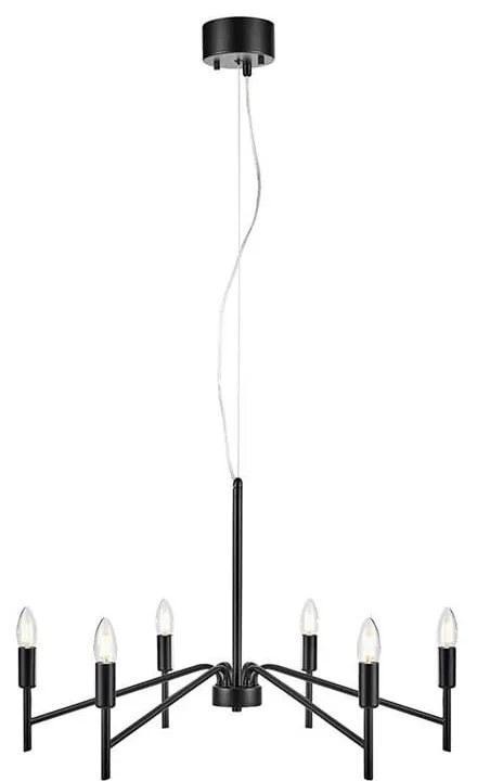 Čierne závesné svietidlo Markslöjd Monarch, ø 70 cm