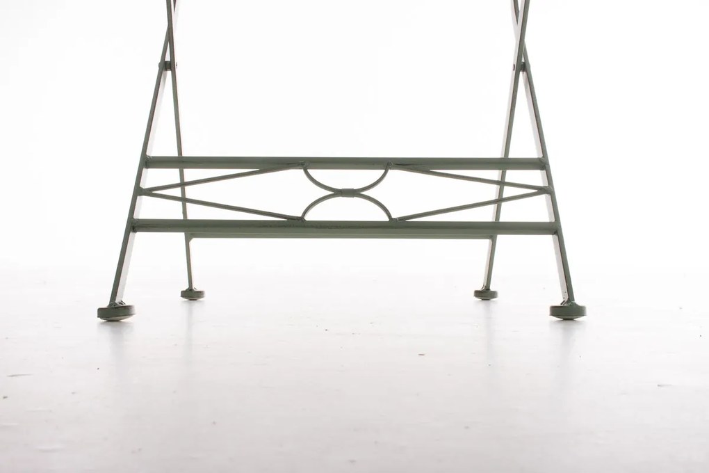 Kovová skladacia stolička Asina - Zelená antik