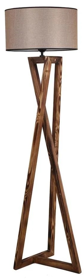 Stojacia lampa MACKA 1xE27/60W/230V béžová/hnedá
