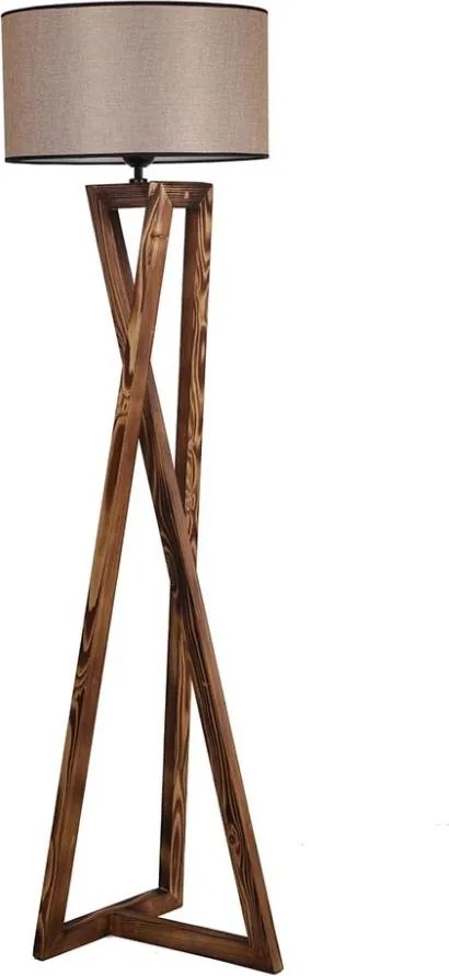 Stojacia lampa MACKA 1xE27/60W/230V béžová/hnedá