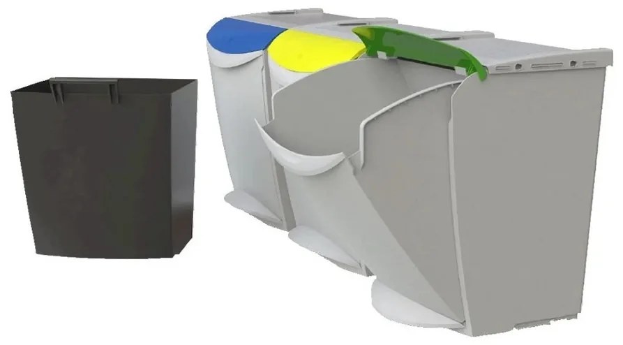 Denox Ekosystem odpadkový kôš na triedený odpad 25 l, zelený - sklo