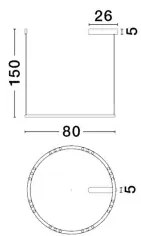 Moderný luster Lunette 80
