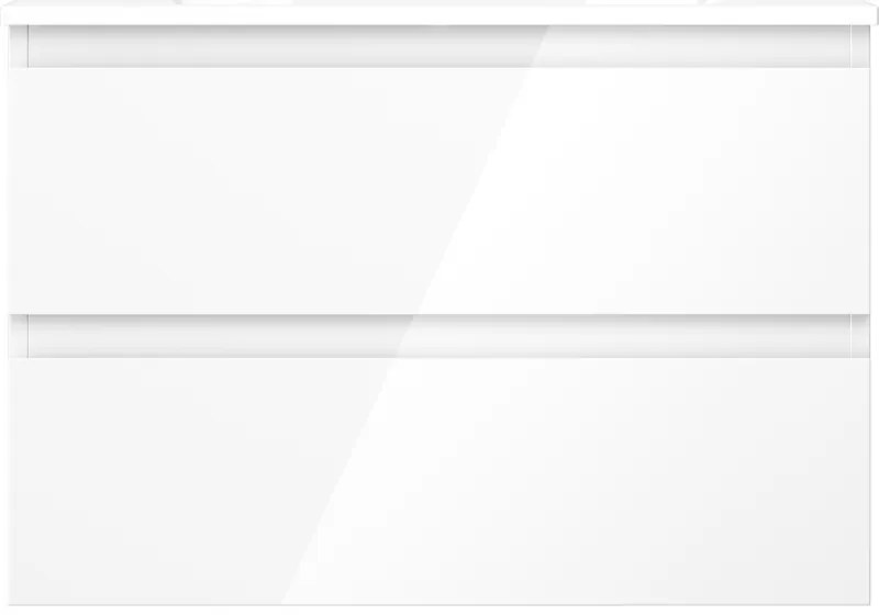 Mexen Orio, kúpeľňová skrinka 70 cm s umývadlom Vela, 2 zásuvky, biela lesklá, 91A10-07047-2-BFF00-W23M00