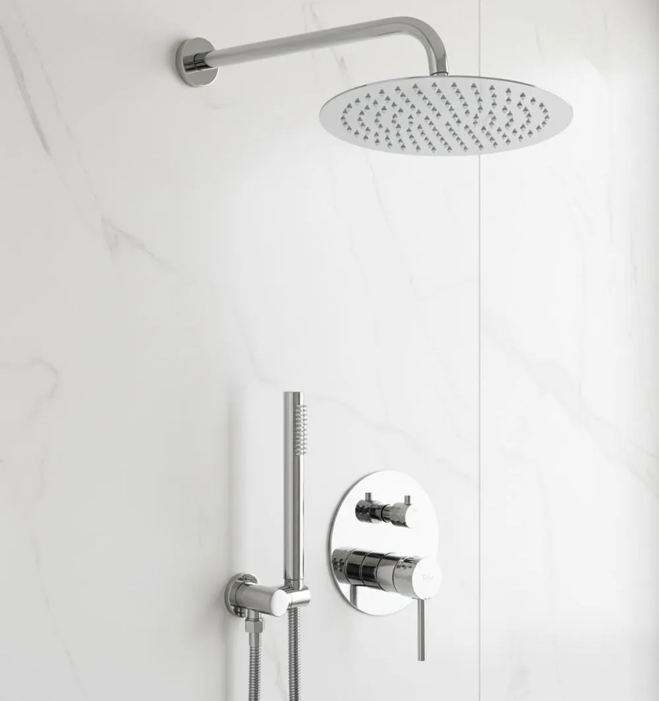 Sprchový komplet REA LUNGO DIAMOND + BOX s podomietkovou batériou, chróm