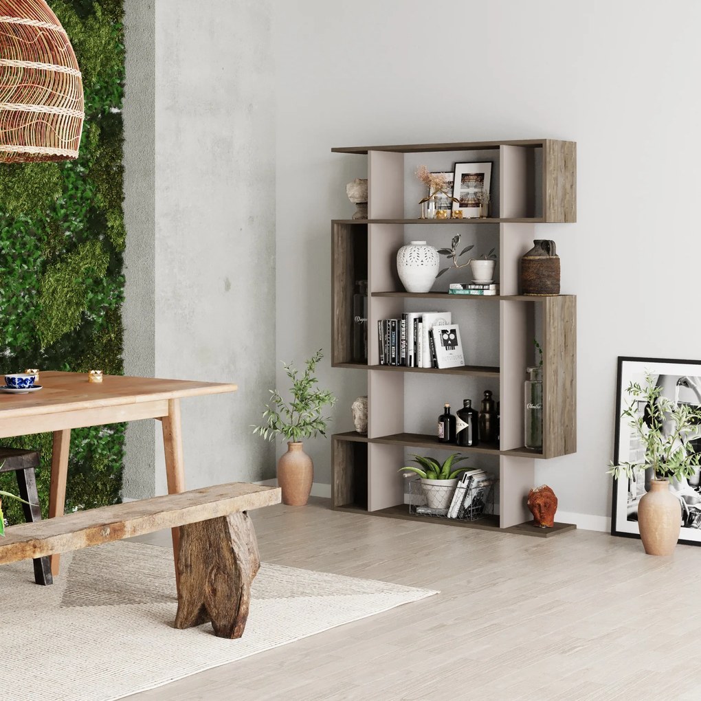 Knižnica Houseland Mito tmavohnedá/mocha