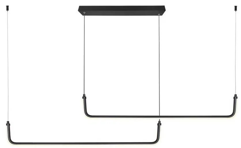 LED Luster na lanku LED/24W/230V 4000K čierna