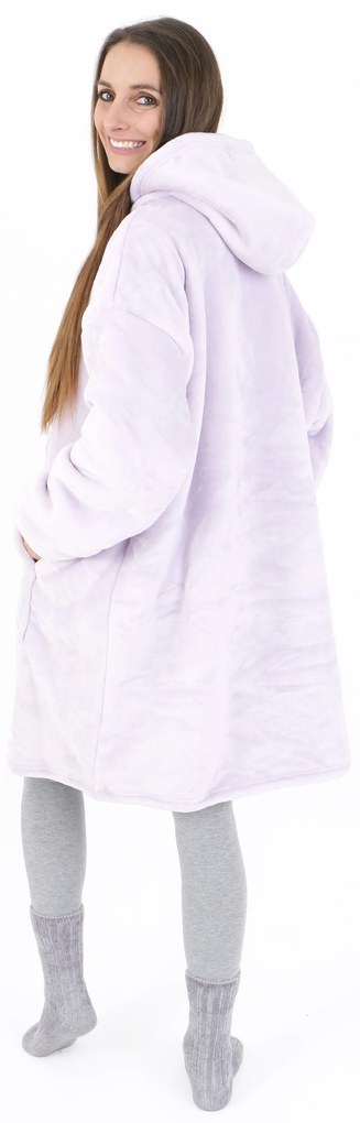 Baránková mikina mikroplyš – Laura lila veľkosť M