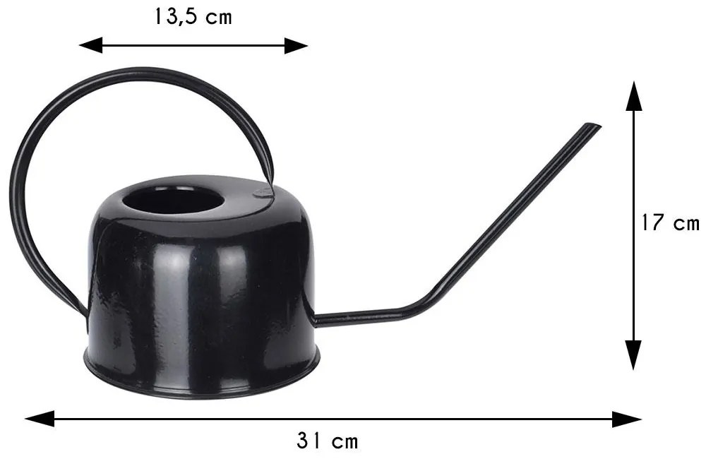 Kanva na polievanie Simple, 1, 1 l, čierna