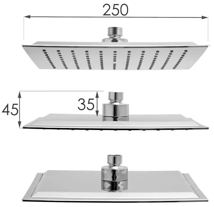 Sprchová súprava SOLO s policou a výtokom do vane - chrómová