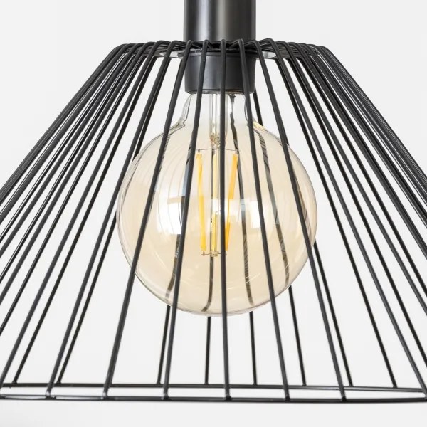 Brilagi - LED závesné svietidlo na lanku CERIA WIRE 1xE27/40W/230V pr. 45 cm čierne