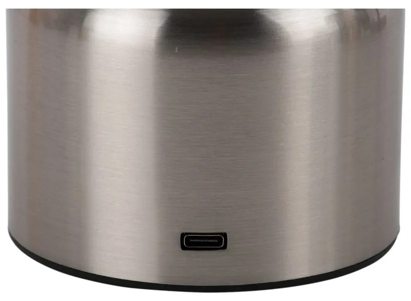 Sivá LED stolová lampa (výška 15 cm) Impetu – Leitmotiv