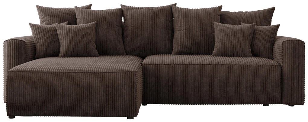 Rohová sedačka Baria (L) (čokoládová). Akcia -20%. Vlastná spoľahlivá doprava až k Vám domov. 1133087