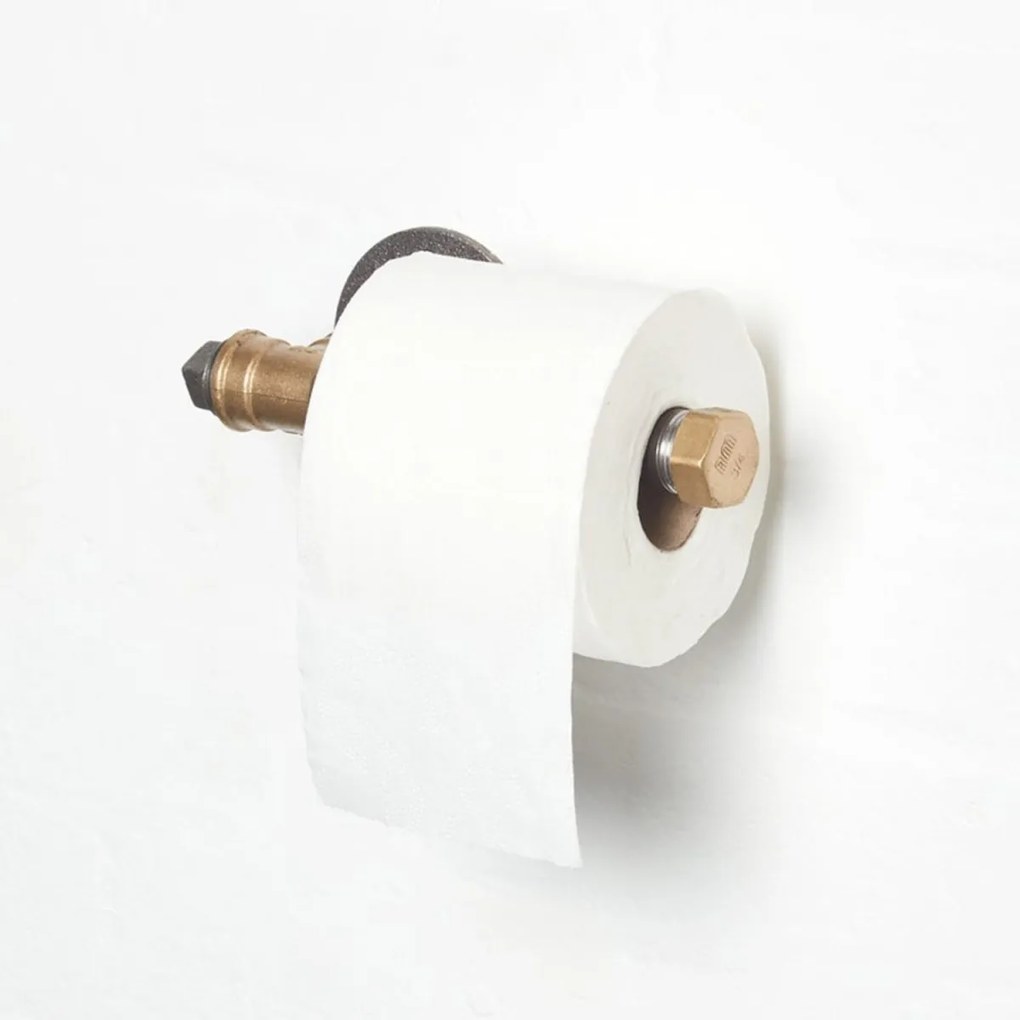 Držiak na toaletný papier Boru čierny/zlatý
