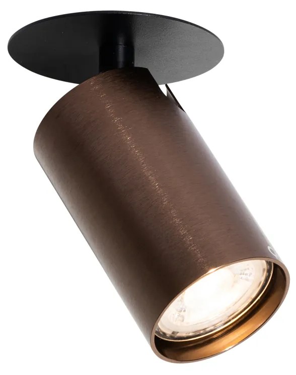 Moderné zabudované bodové svetlo tmavá bronz GU10 50 mm - Chels