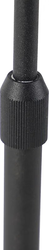 Stolová lampa čierna s oválnym zamatovým tienidlom čiernym 35 cm - Parte