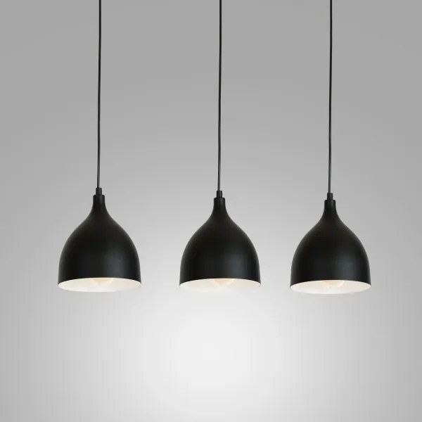 Luster na lanku NOAK 3xE27/15W/230V čierna