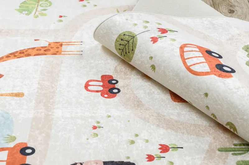 Detský kusový koberec Bambino 1165 Zoo, 160x220, viacfarebná, detská izba, Dywany Łuszczów