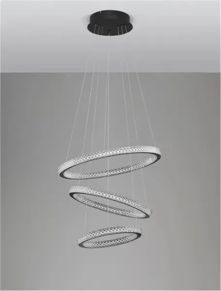LED luster Ginevra 51 čierne