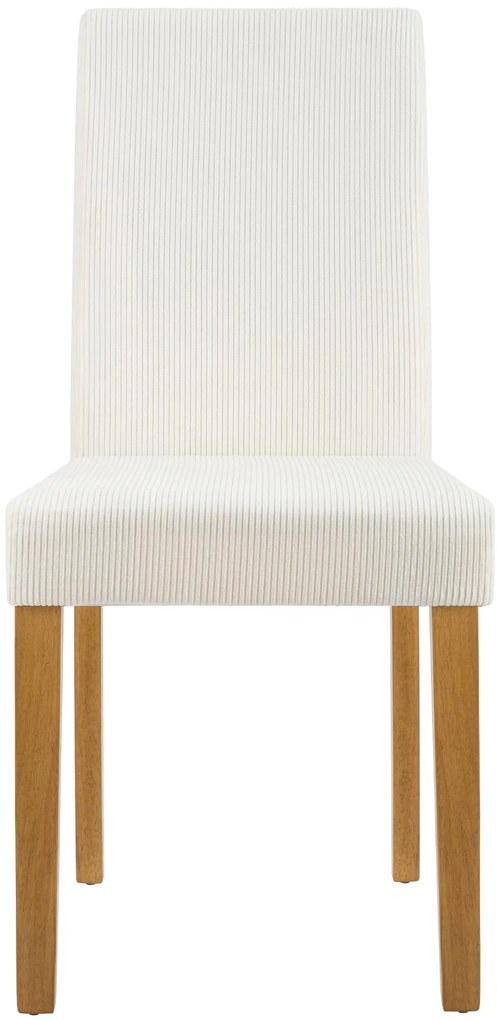 Sada 2 ks jedálenských stoličiek Ina látka cord, antik svetlá - krémová