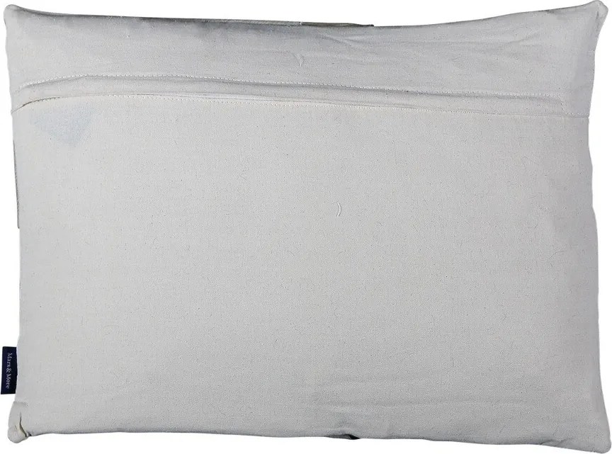 Bielo-čierny kožený vankúš s výrazným stehom Stitch Cow - 45*60*15 cm