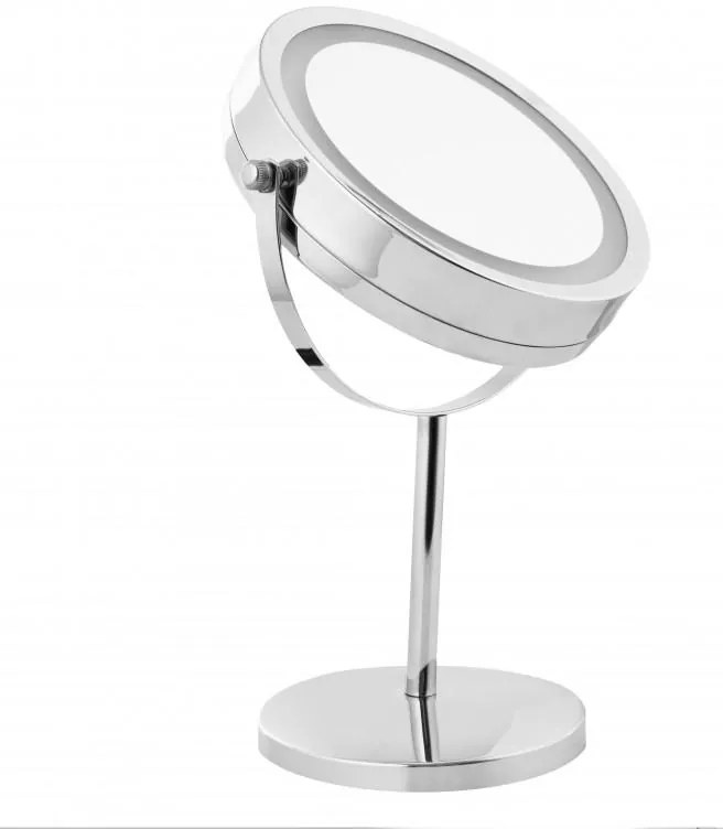 Erga Kimi, zväčšovacie kozmetické zrkadlo s LED podsvietením 210x320 mm, chrómová, ERG-YKA-CH.KIMI