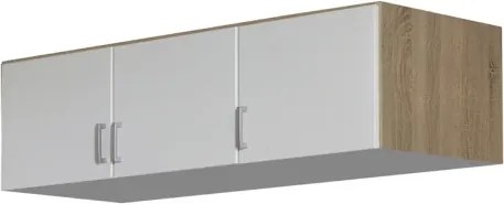 Skriňový nadstavec Bremen, 136 cm, dub sonoma/biela%