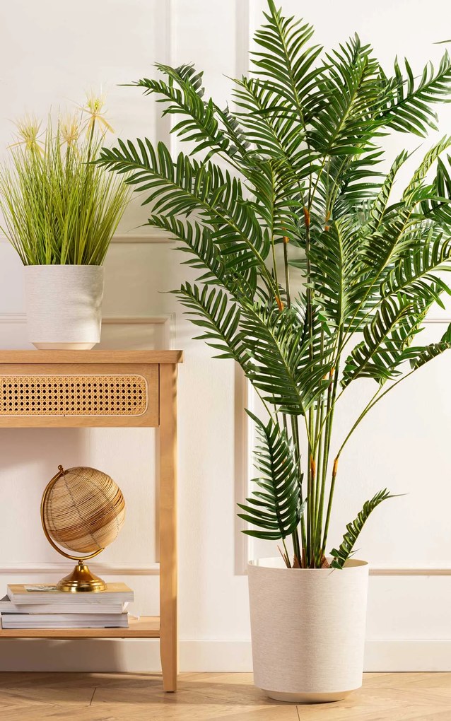 PLASTOVÝ KVETINÁČ ALOE TX 28,5X32 CM KRÉMOVÁ