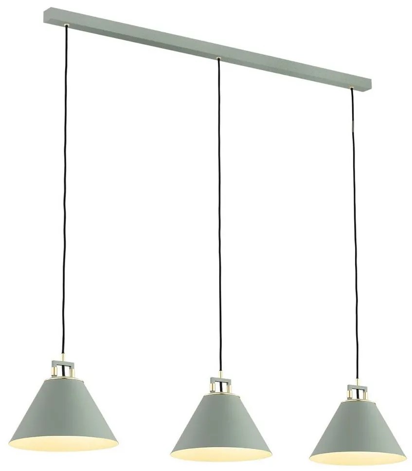 Argon 6177 - Luster na lanku ORTE 3xE27/15W/230V zelená