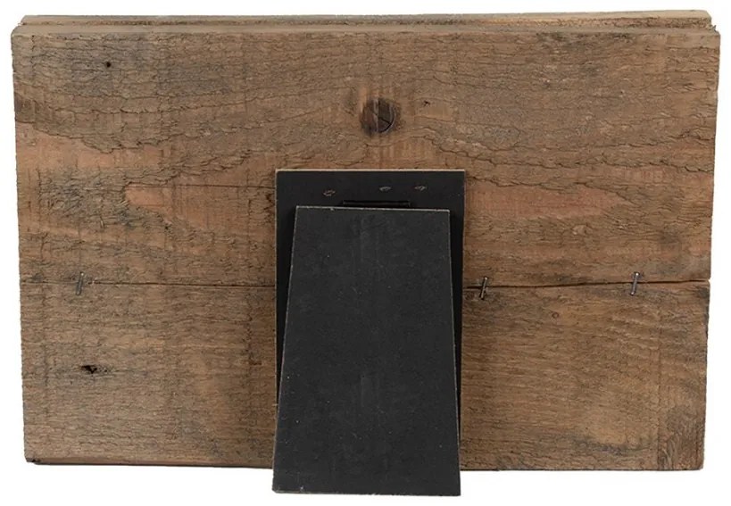 Hnedý antik drevený fotorámik s klipom Clipp - 30*3*21 cm / 2x 9*13 cm