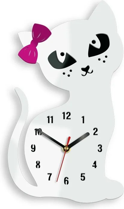 Moderné nástenné hodiny CAT WHITE white