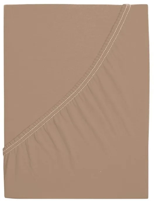 Jersey plachta z mako bavlny LUXORA 180x200 cm svetlohnedá